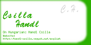 csilla handl business card